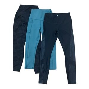 90 Degree by Reflex Leggings Lot of 3 Womens Size S High Waist Pockets